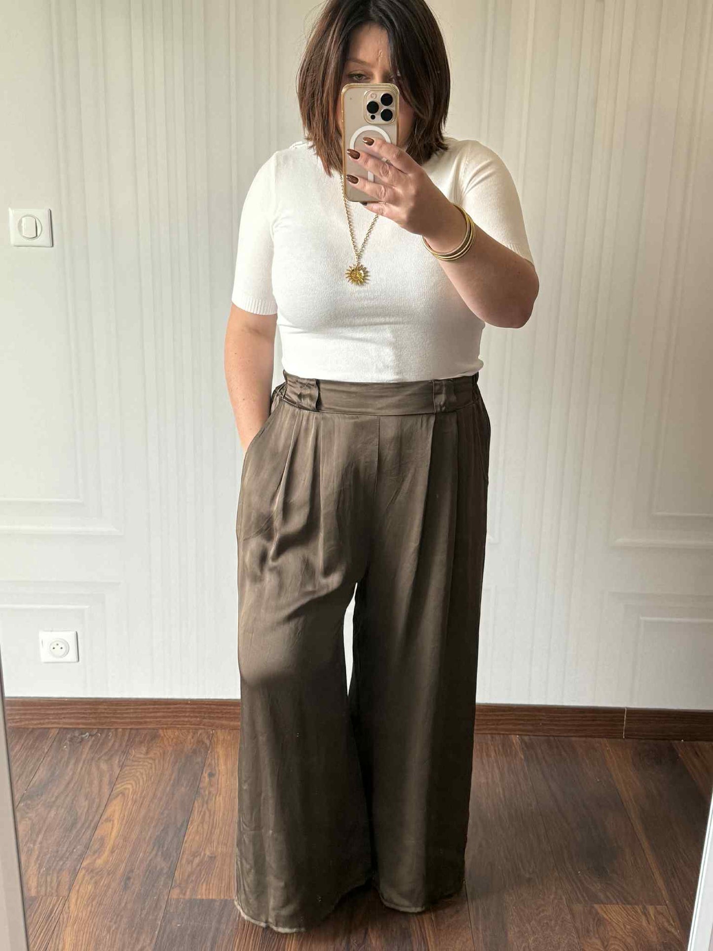 Pantalon marron Lina