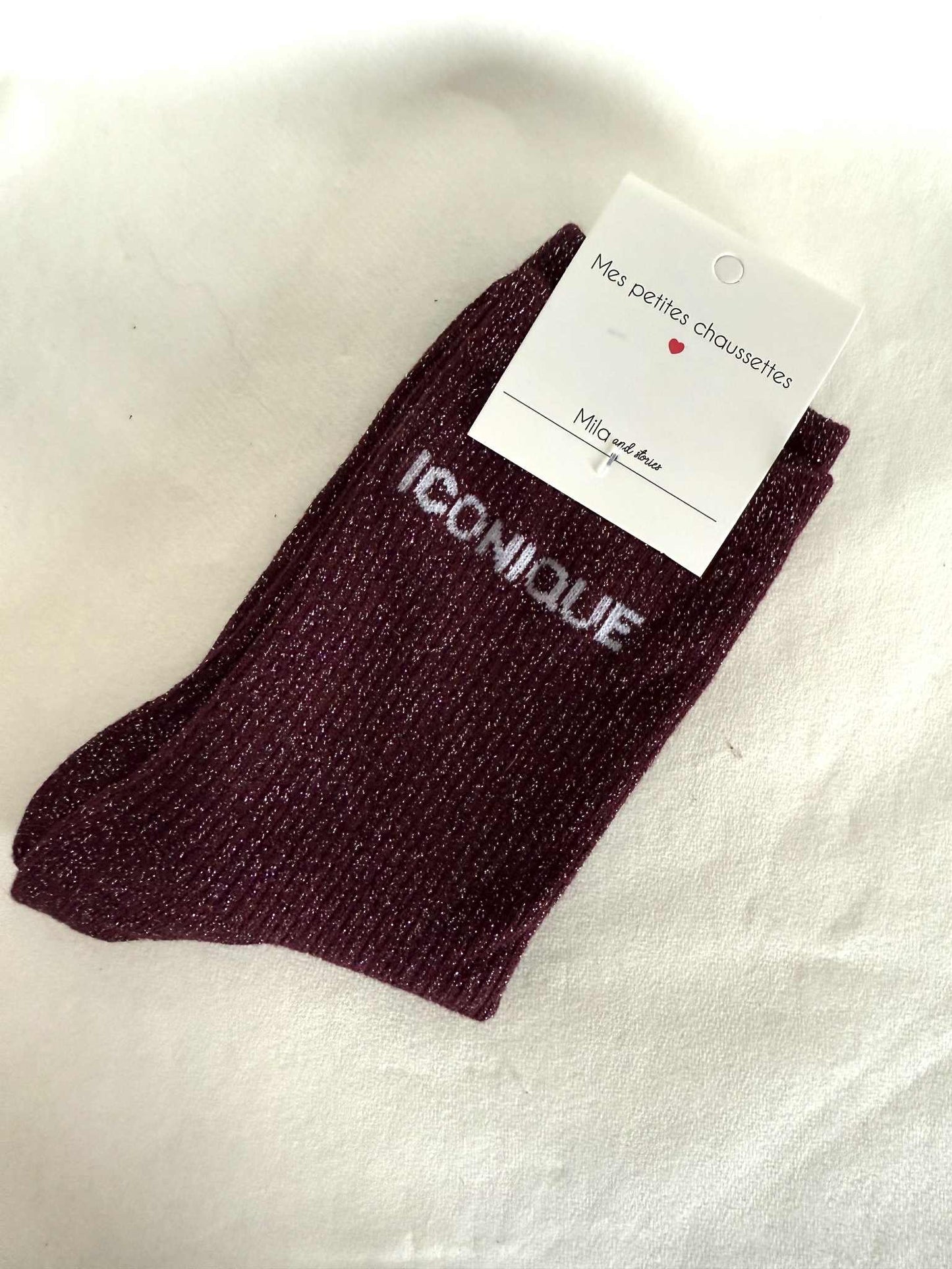 Chaussettes Iconique bordeaux