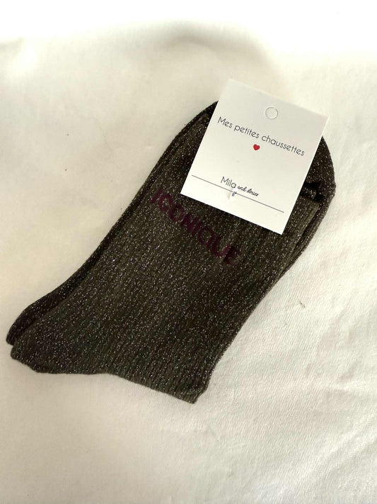 Chaussettes Iconique vert bouteille