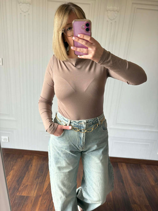 T-shirt taupe Julia