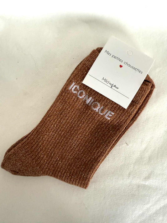 Chaussettes Iconique orangées
