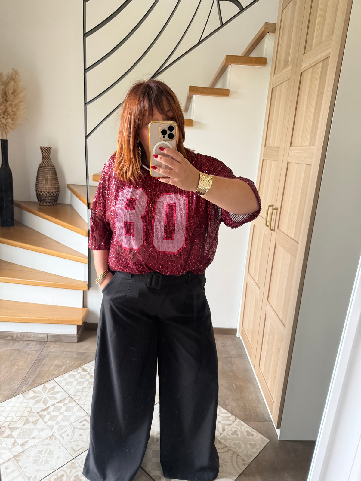 T-shirt Nell bordeaux