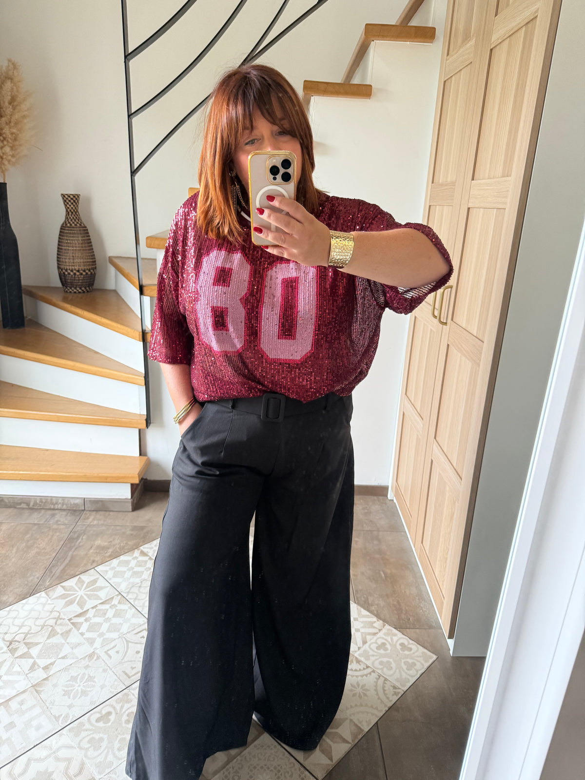 T-shirt Nell bordeaux