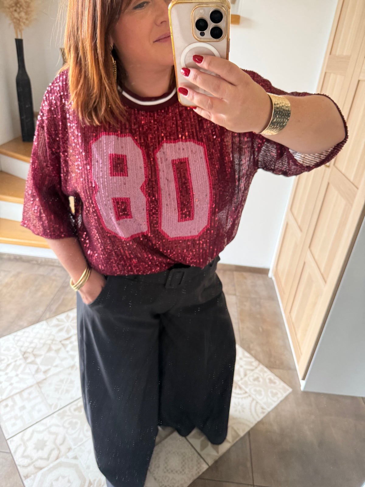 T-shirt Nell bordeaux