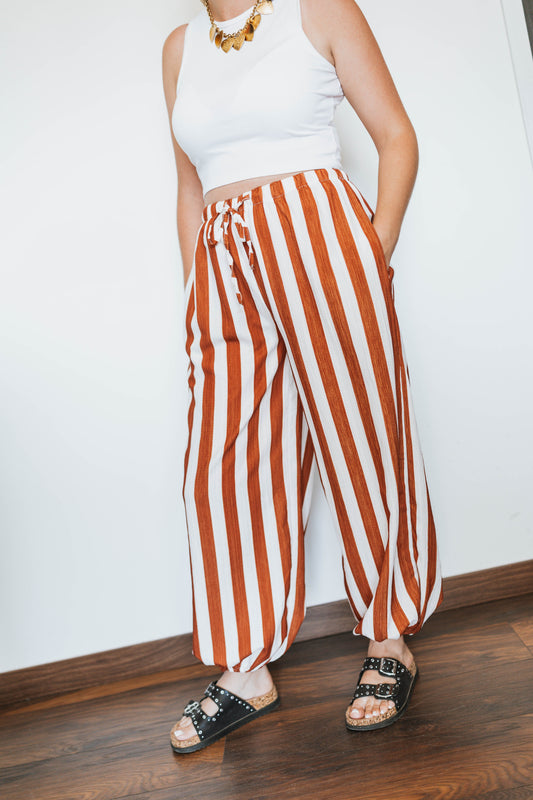 Pantalon Aladin terracota