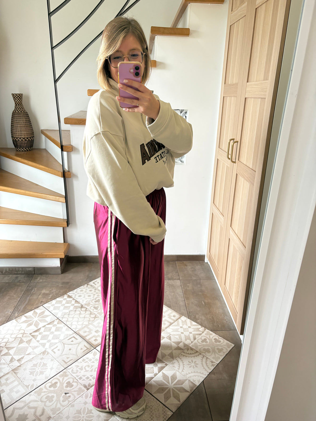 Pantalon Jeanne bordeaux