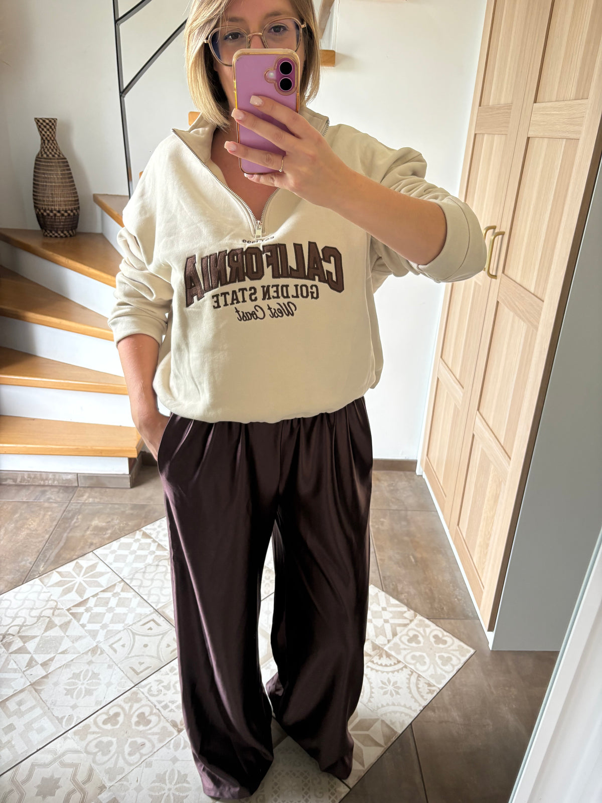 Pantalon Jeanne marron