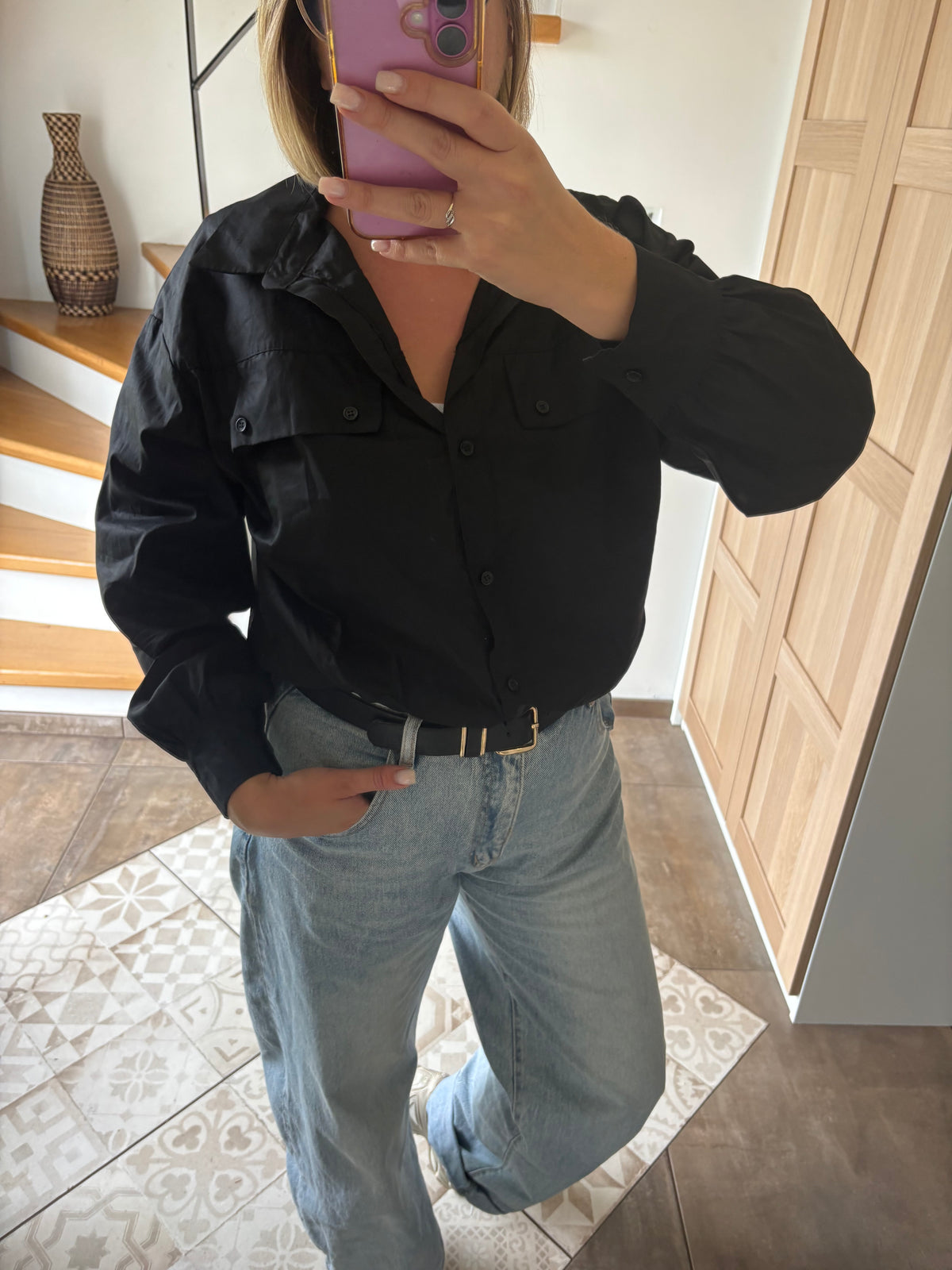 Chemise boule noir