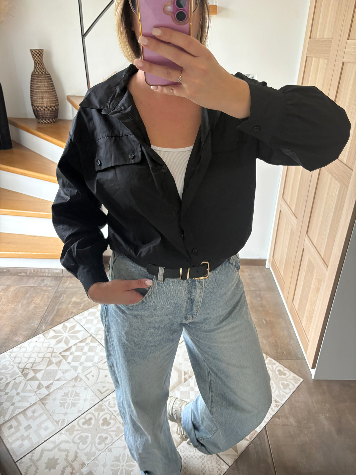 Chemise boule noir