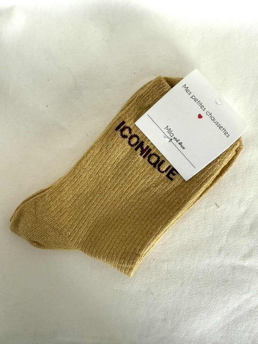 Chaussettes Iconique moutarde